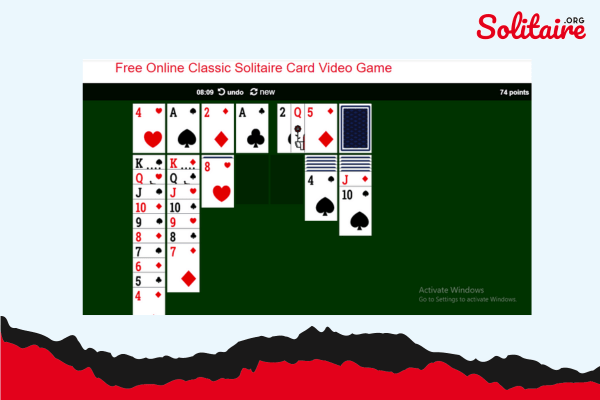Video game of Solitaire